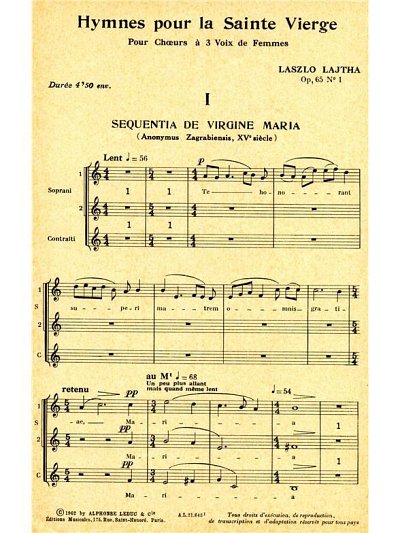 Sequentia de Virgine Maria Op.65, No.1
