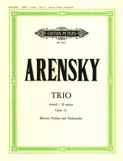 A. Arenski: Klaviertrio D-Moll Op 32