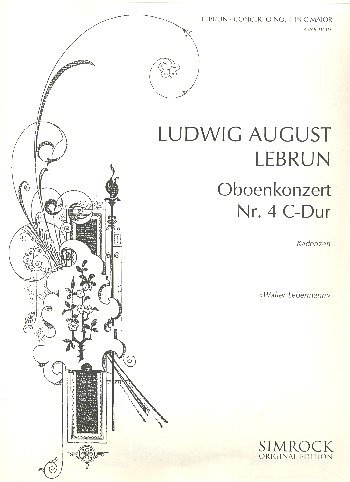 L.A. Lebrun: Konzert Nr. 4 C-Dur für Oboe, 2 Hörner (ad lib.) und Streicher
