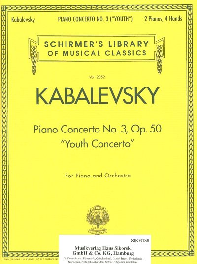 Piano Concerto No. 3, Op. 50 (Youth Concerto), 2Klav