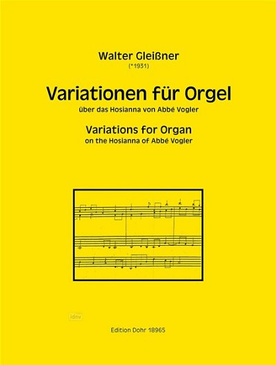 W. Gleißner: Variationen für Orgel, Org (Part.)