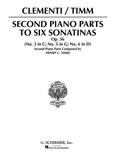 M. Clementi: Sonatinas, Op. 36 - Book 2 (2nd Piano Par, Klav