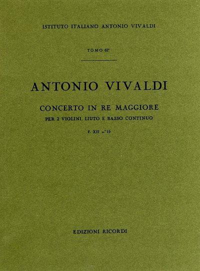 A. Vivaldi: Concerto In D RV93 (Part.)