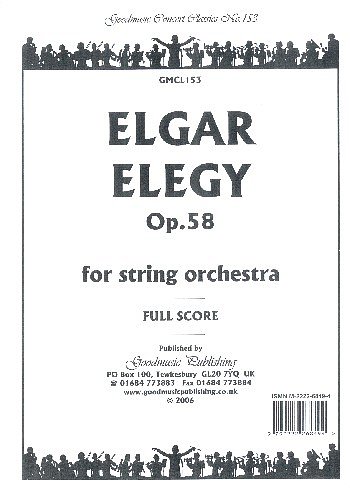 E. Elgar: Elegy Op. 58, Sinfo (Part.)