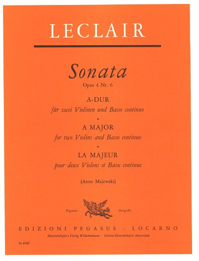 J. Leclair: Triosonate Nr. 1-6, Triosonaten op. 4 Nr. 6 A-Dur