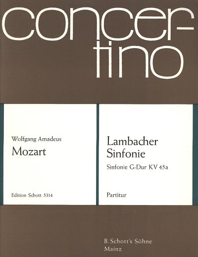 W.A. Mozart: Lambacher Sinfonie, Kamo (Part.)