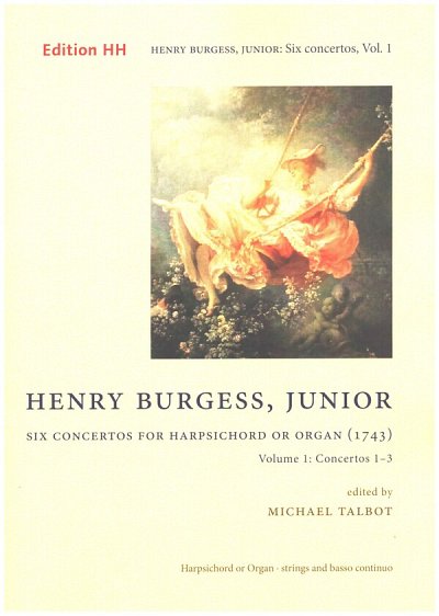 H. Burgess Jr.: Six Concertos 1, Orgm/CembStr (Part.)