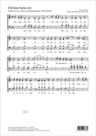 DL: A. Bruckner: Christus factus est F-Dur WAB 9 (, GCh4 (Pa