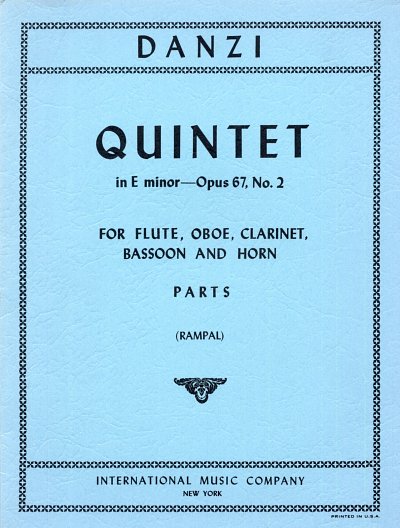 F. Danzi: Quintetto In E M. Op. 67 N. 2