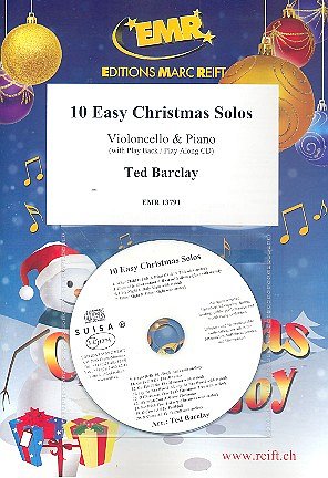 T. Barclay: 10 Easy Christmas Solos, VcKlav (+CD)
