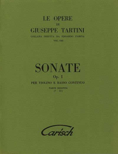 G. Tartini: Sonate Op.I -Parte Seconda N.7-12 per Vi (Part.)