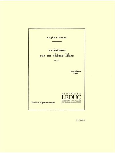 E. Bozza: Variations Sur Un Thème Libre Op.42 (Pa+St)