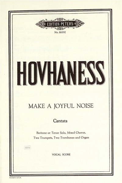 A. Hovhaness: Make A Joyful Noise Op 105