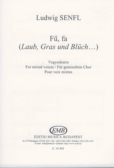 L. Senfl: Laub, Gras und Blüch, GCh4 (Chpa)
