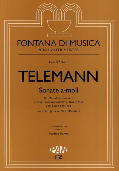 G.P. Telemann: Sonate A-Moll (Getreue Musikmeister) Fontana 