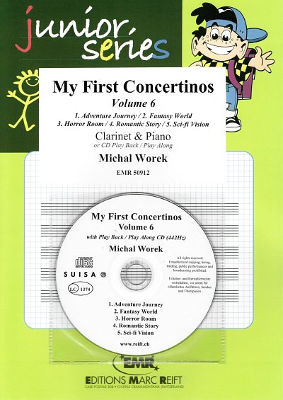 M. Worek: My First Concertinos Volume 6, KlarKlv (+CD)