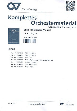 J.S. Bach: Ich elender Mensch, wer wird mich erlösen BWV 48