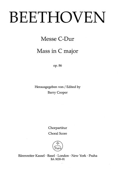 AQ: L. v. Beethoven: Messe C-Dur op. 86, 4GesGchOrc (B-Ware)