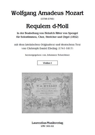 W.A. Mozart: Requiem d-Moll KV 626, GesGchStrOrg (Vl1)