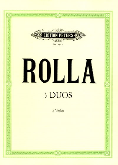 A. Rolla: Duos für 2 Violen Nr. 1-3