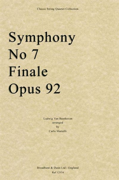 L. v. Beethoven: Symphony No. 7 Finale, Opu, 2VlVaVc (Part.)