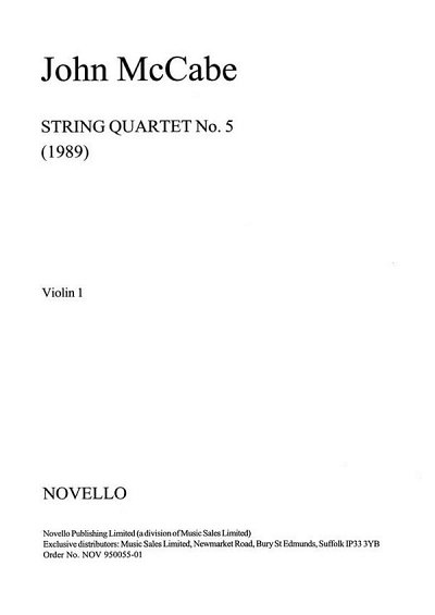 J. McCabe: String Quartet No. 5 (Parts), 2VlVaVc (Bu)