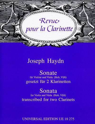 J. Haydn: Sonate für Violine und Viola Hob. VI, 2Klar (Sppa)