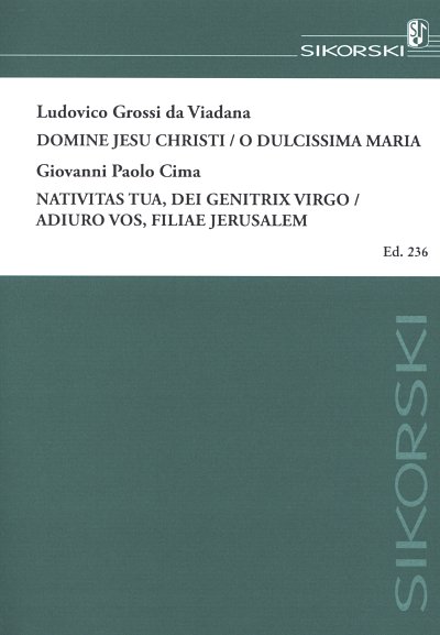 Viadana Ludovico Grossi Da: 4 Geistliche Konzerte