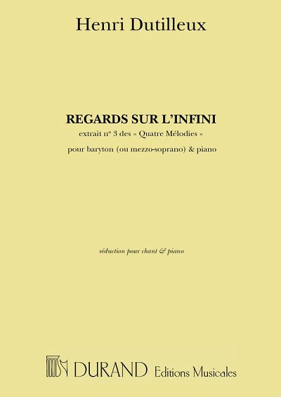 H. Dutilleux: Regards Sur L'Infini ( Extr, GesBrKlav (Part.)