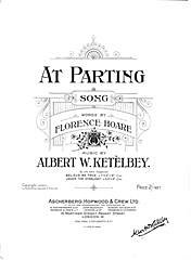 Albert W. Ketèlbey, Florence Hoare: At Parting