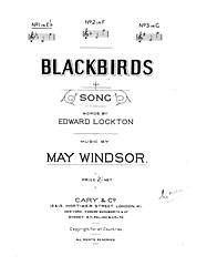 DL: M.W.E. Lockton: Blackbirds, GesKlav
