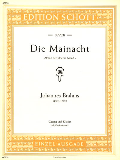 J. Brahms: Die Mainacht op. 43/2 , GesTiKlav