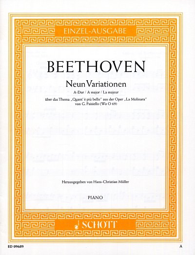 L. v. Beethoven: 9 Variationen A-Dur WoO 69 , Klav