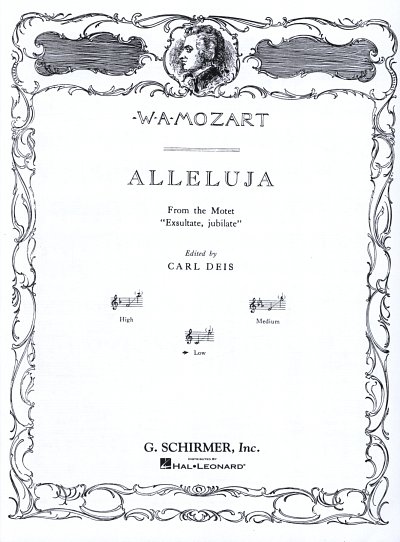 W.A. Mozart: Alleluia (from Exsultate, jubil, GesTiKlav (Bu)