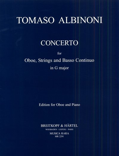 T. Albinoni: Concerto G-Dur - Ob Str Bc