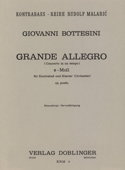 G. Bottesini: Grande Allegro E-Moll Kb Orch