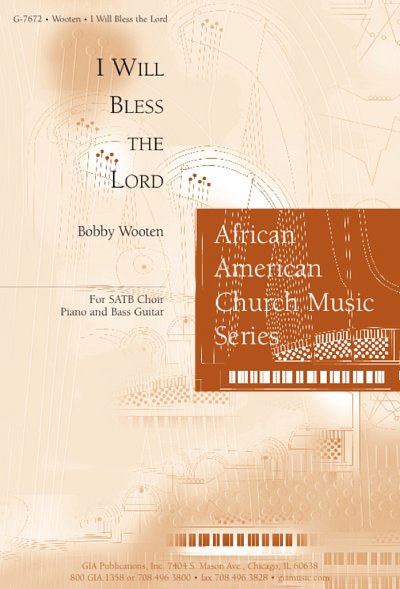 I Will Bless the Lord - Instrument parts, Ch (Stsatz)