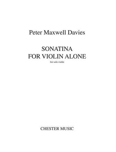 Sonatina For Violin Alone