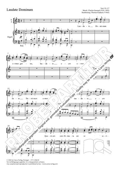DL: C. Gounod: Laudate Dominum C-Dur (Part.)