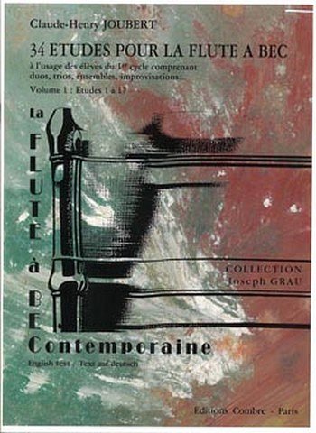C.-H. Joubert: Etudes pour la flûte à bec (34) Vol.1 (, Blfl