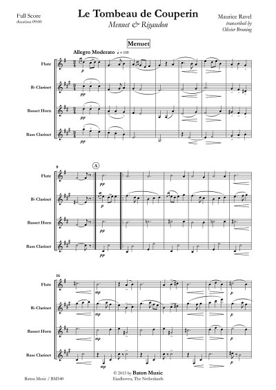 M. Ravel: Menuet & Rigaudon (Pa+St)