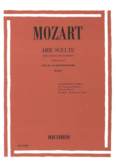 W.A. Mozart: Arie Scelte, GesKlav