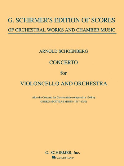 A. Schönberg: Concerto for Cello & Orchestra, VcOrch (Bu)