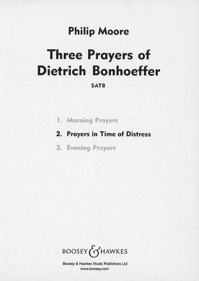 P. Moore: Three Prayers of Dietrich Bonhoef, Gch;Klav (Chpa)