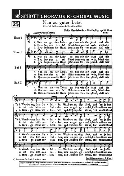 F. Mendelssohn Bartholdy: Komitat op. 76/4