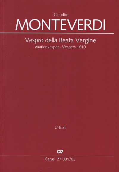 C. Monteverdi: Vespro della Beata Vergine, 7GsGch8OrchB (KA)