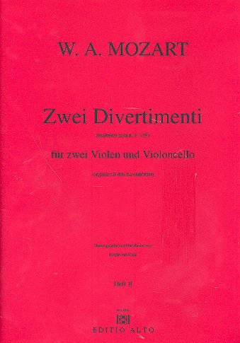 W.A. Mozart: Divertiment Kv 439b Bd 2