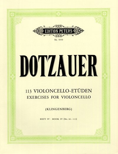 F. Dotzauer: 113 Violoncello-Etüden 4, Vc
