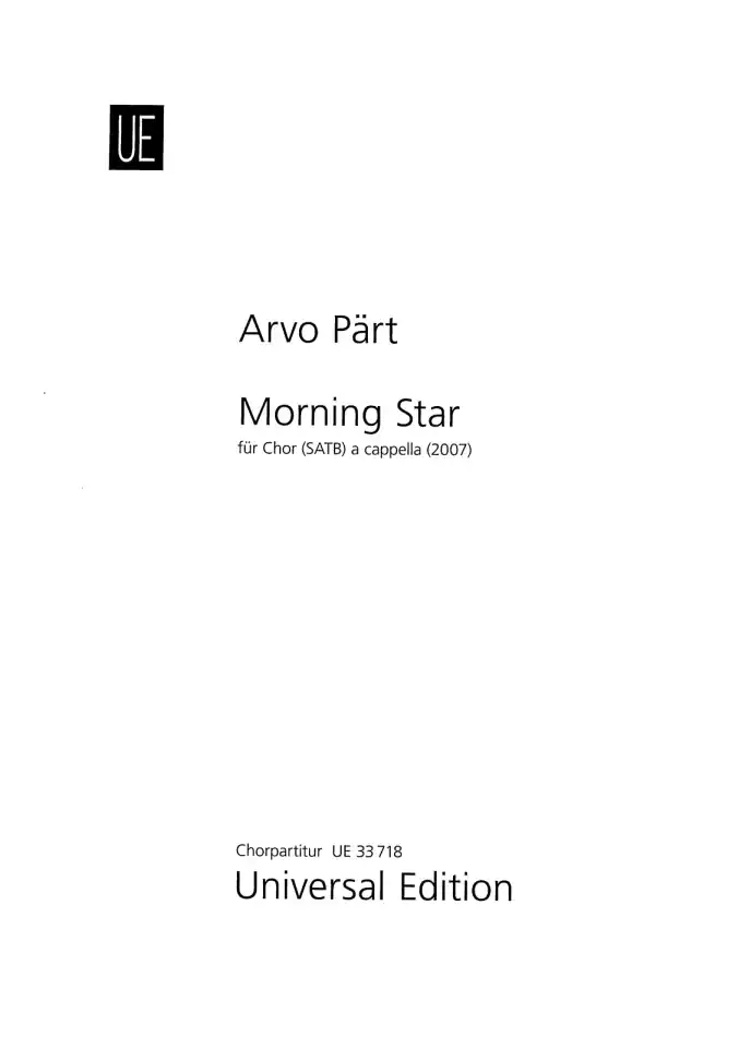 A. Paert: Morning Star fuer Chor SATB (2007), Gch (Chpa) (0)