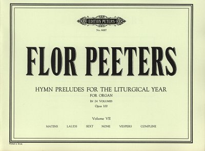 F. Peeters: 213 Choralvorspiele für das Kirchenjahr für Orgel op. 100, Band 7